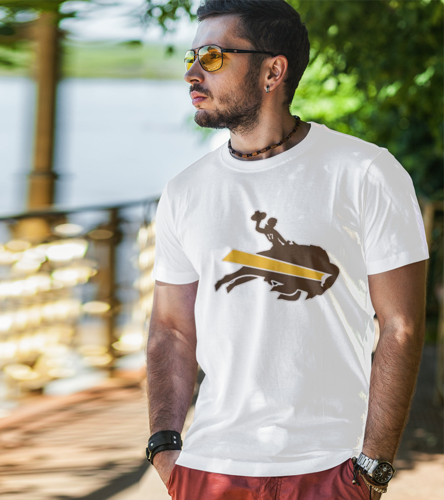 Josh Allen 17 Buffalo Bills Wyoming Cowboys T-Shirt