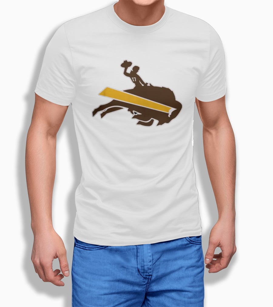 Josh Allen 17 Buffalo Bills Wyoming Cowboys T-Shirt