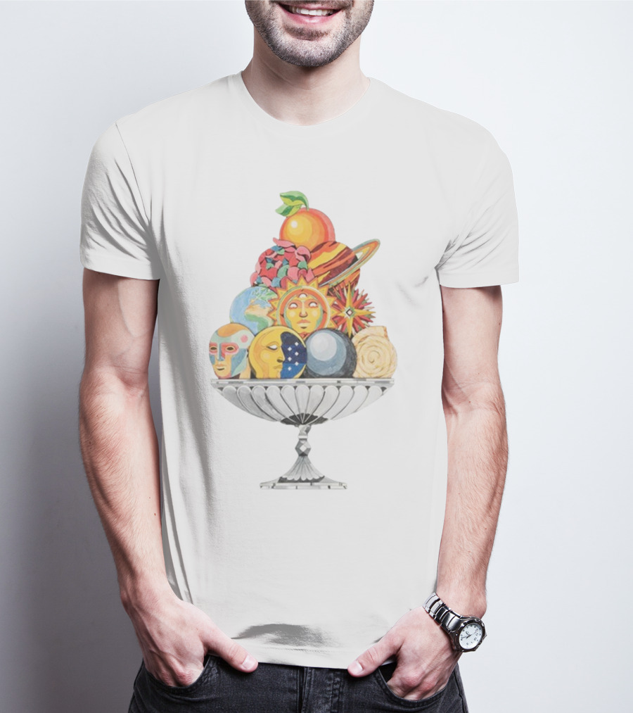 Casablanca Celestial Sun Moon Planetary Fruit Cosmology T-Shirt