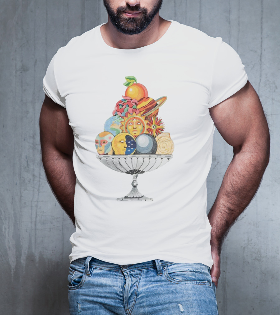 Casablanca Celestial Sun Moon Planetary Fruit Cosmology T-Shirt