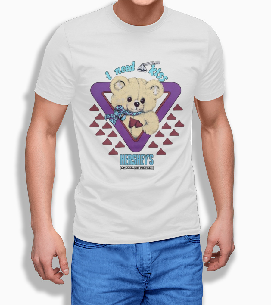 I Need A Kiss Hershey's Chocolate World Bear T-Shirt