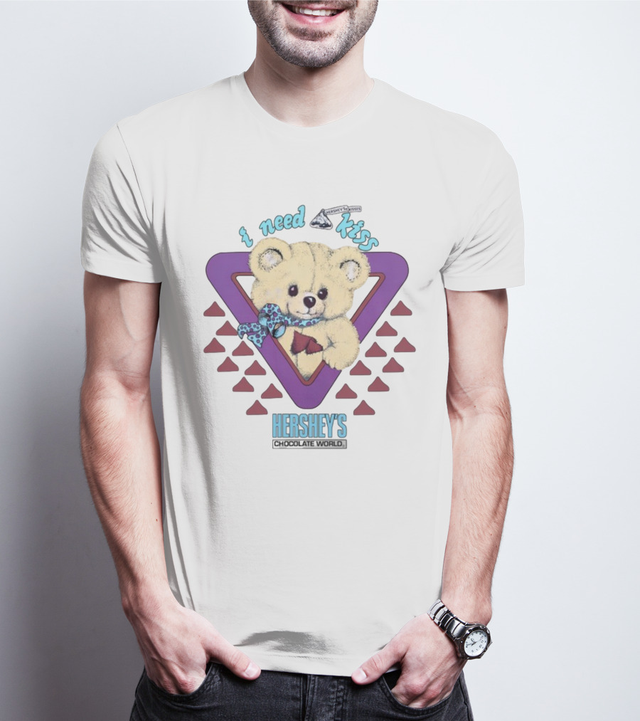 I Need A Kiss Hershey's Chocolate World Bear T-Shirt