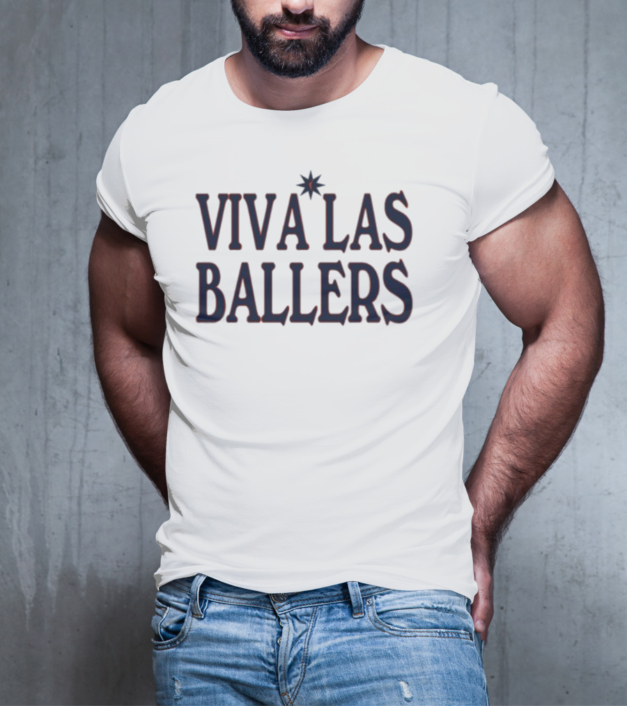 Viva Las Ballers Basketball Theme Vegas Style Phrase T-Shirt