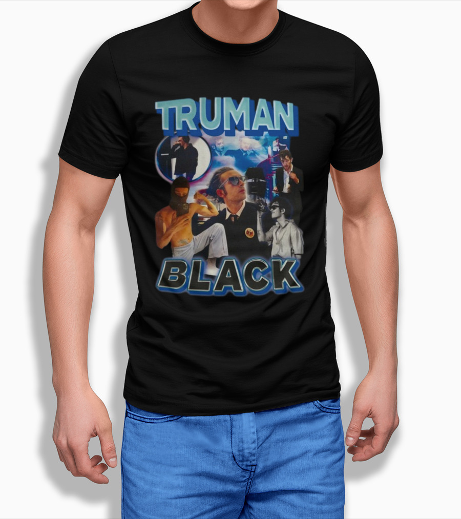 TRUMAN BLACK Iconic Multicolor Collage T-Shirt