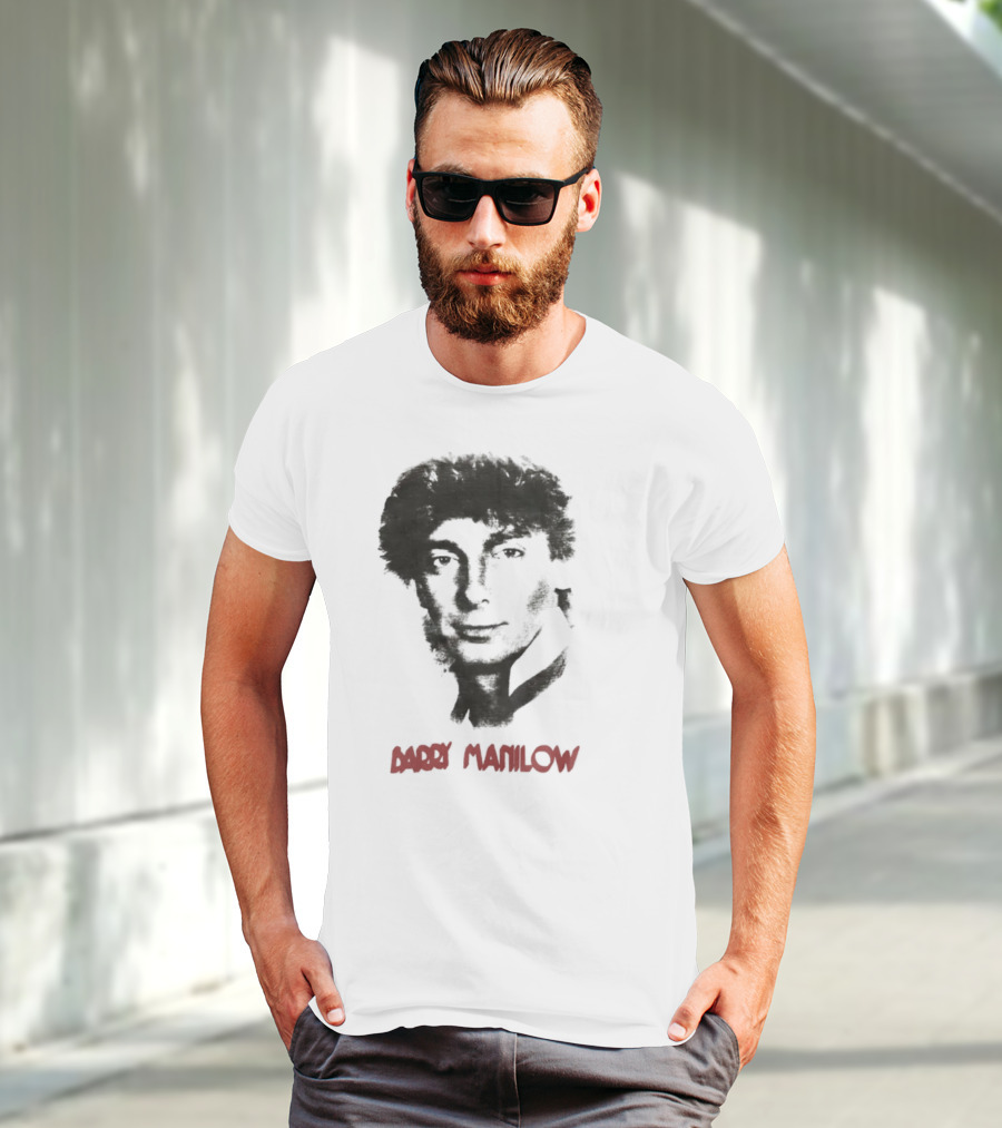 Barry Manilow Iconic Music Figure Black And Red T-Shirt