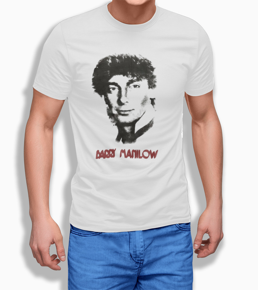 Barry Manilow Iconic Music Figure Black And Red T-Shirt