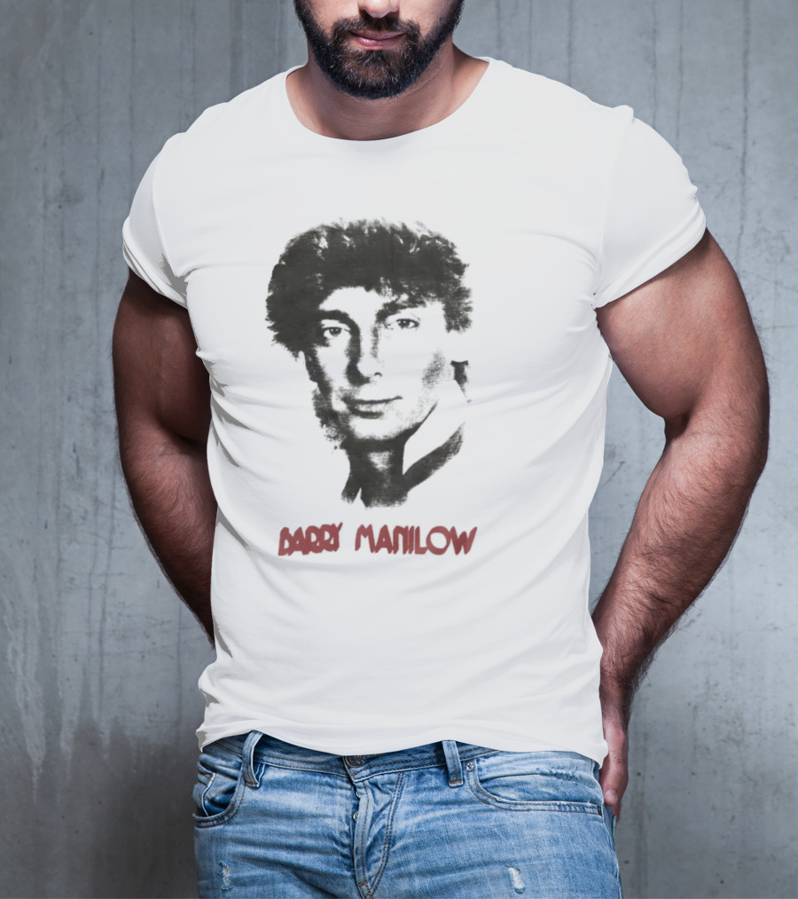 Barry Manilow Iconic Music Figure Black And Red T-Shirt
