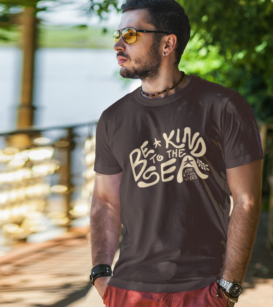 Be Kind Vibes Be Kind To The Sea Starfish Plant Emphasis T-Shirt