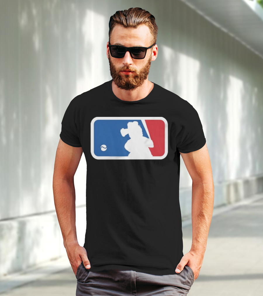 Major Baseball Phan Blue Red Mascot T-Shirt