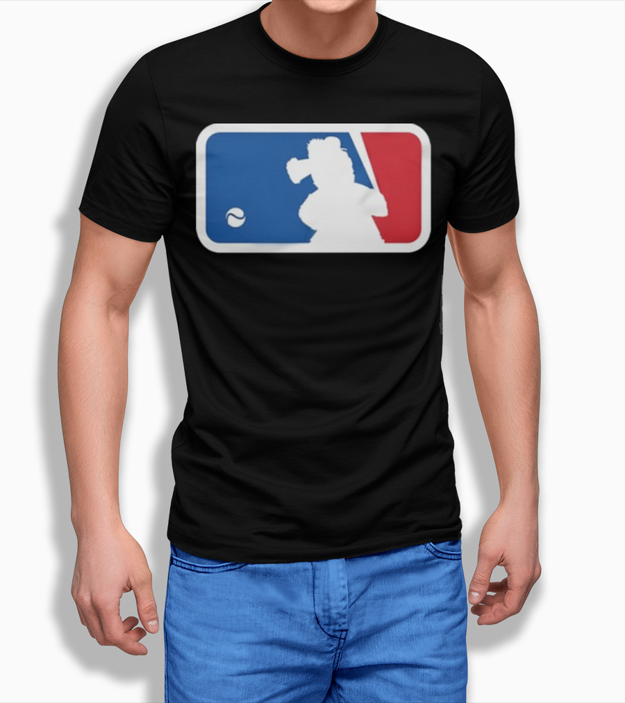 Major Baseball Phan Blue Red Mascot T-Shirt