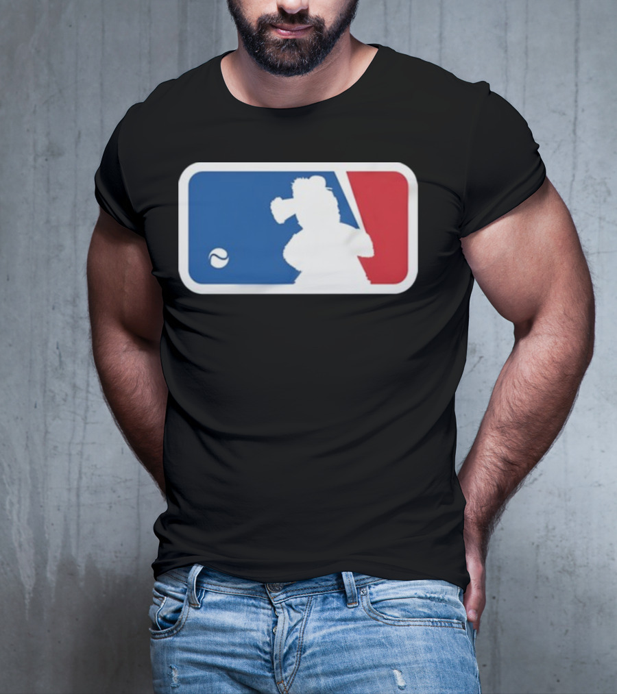 Major Baseball Phan Blue Red Mascot T-Shirt