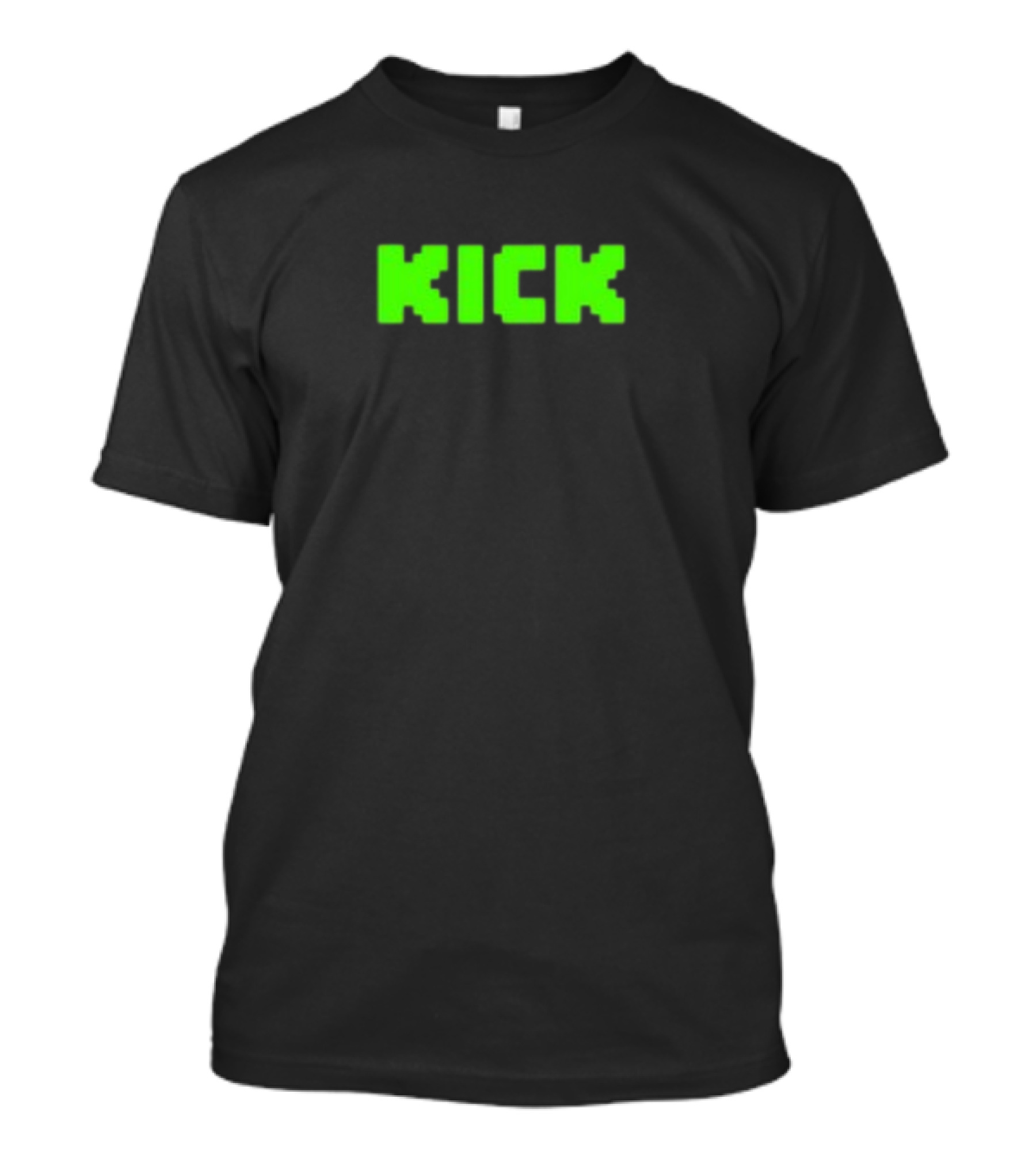 KICK Bold Neon Green Text T-Shirt