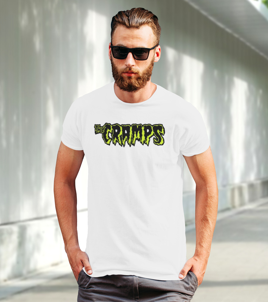 Greg Gutfeld The Cramps Logo Neon Gothic T-Shirt