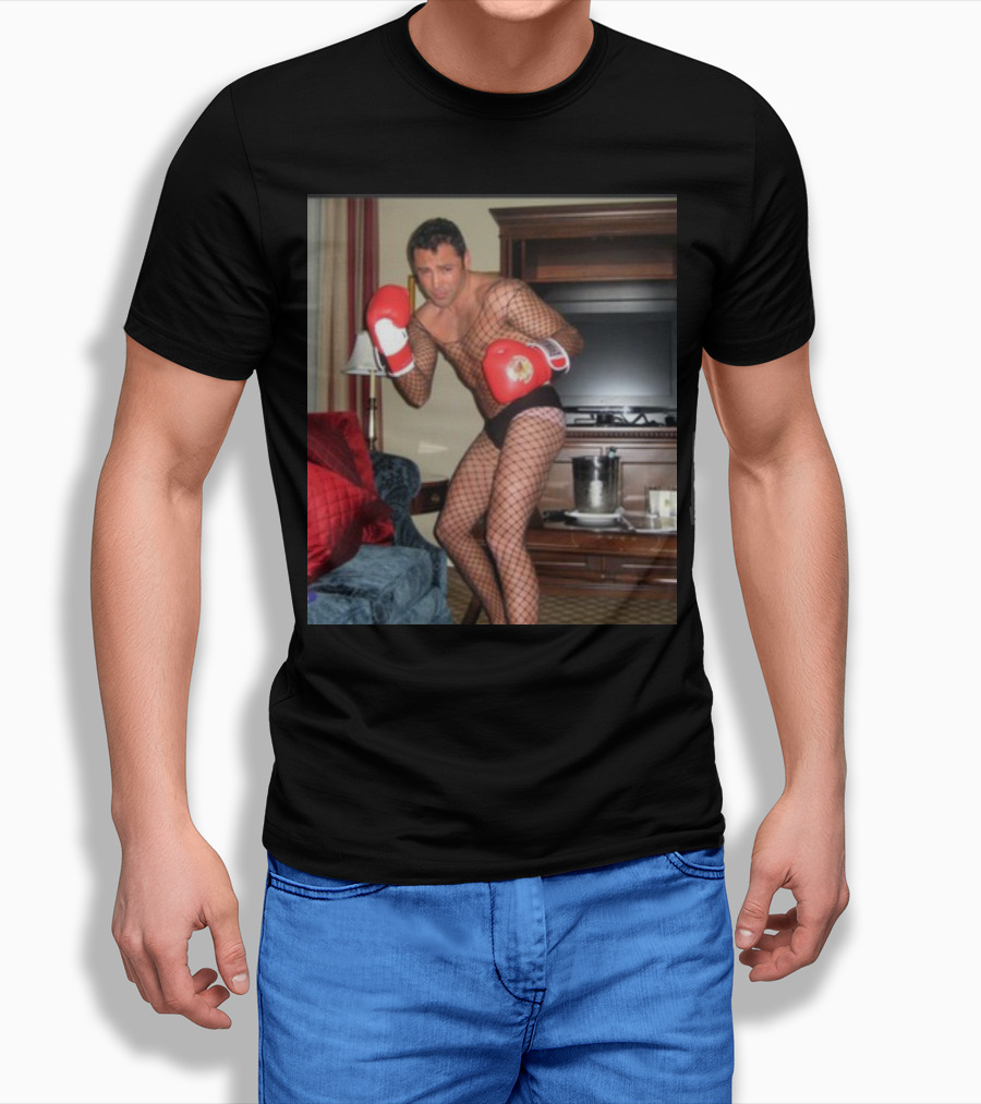 Oscar De La Hoya Fishnet Boxing Gloves Outfit Snapshot T-Shirt