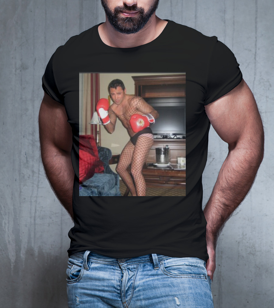 Oscar De La Hoya Fishnet Boxing Gloves Outfit Snapshot T-Shirt