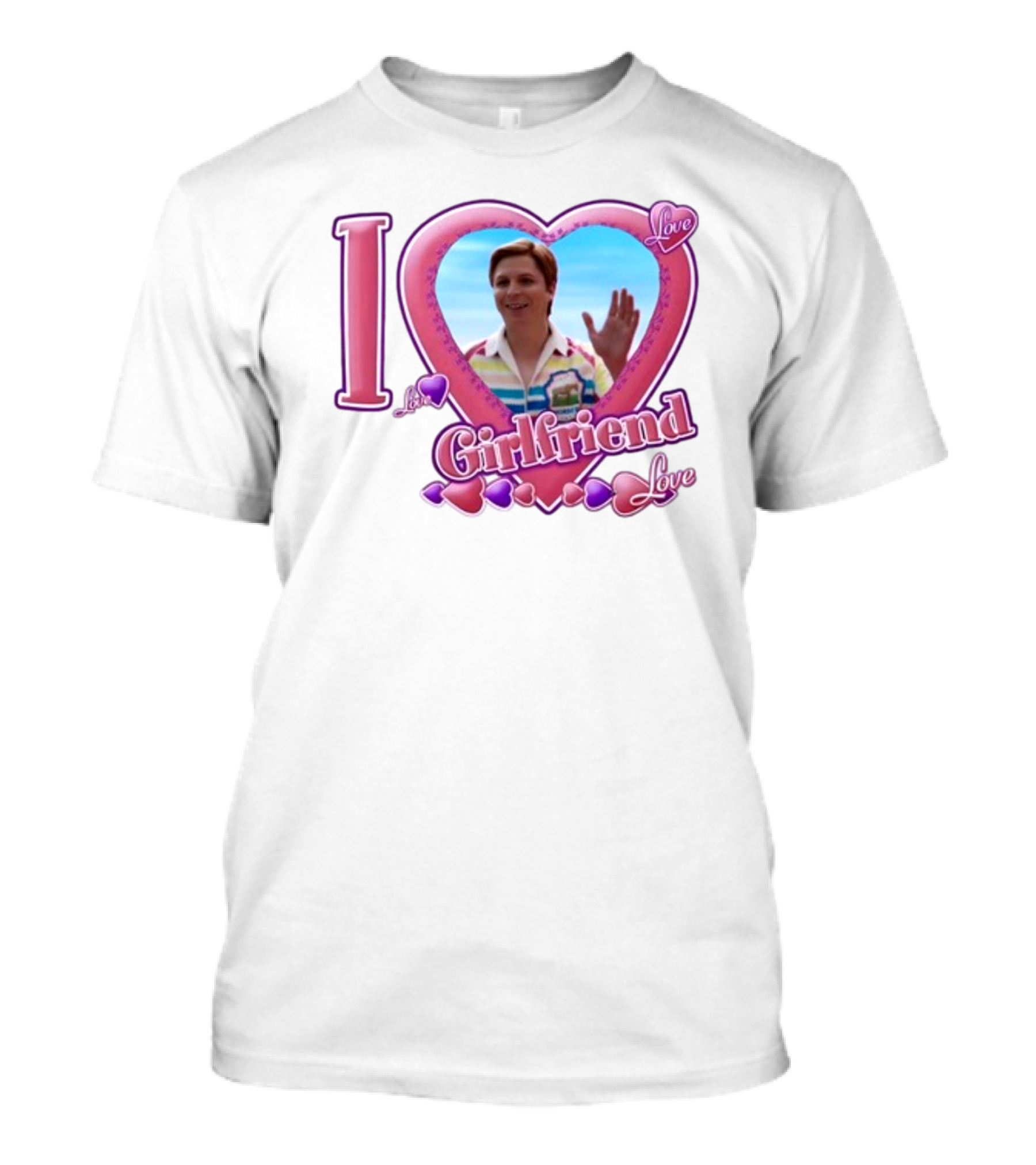 I Love My Girlfriend Heart Frame Love T-Shirt