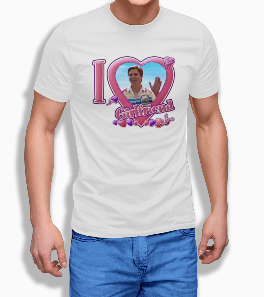 I Love My Girlfriend Heart Frame Love T-Shirt