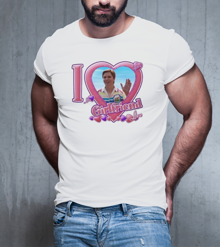 I Love My Girlfriend Heart Frame Love T-Shirt