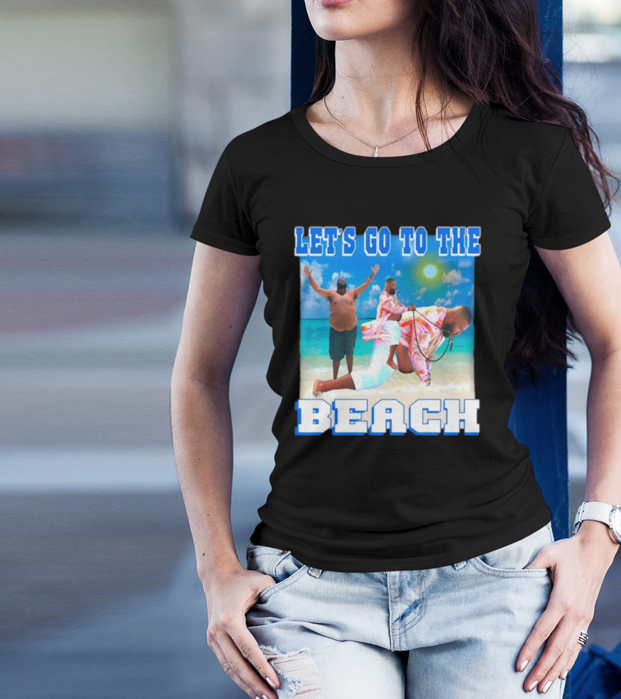 LET'S GO TO THE BEACH DJ KHALED BEACH SCENE WITH FLOATING AND JOYFUL POSE T-Shirt
