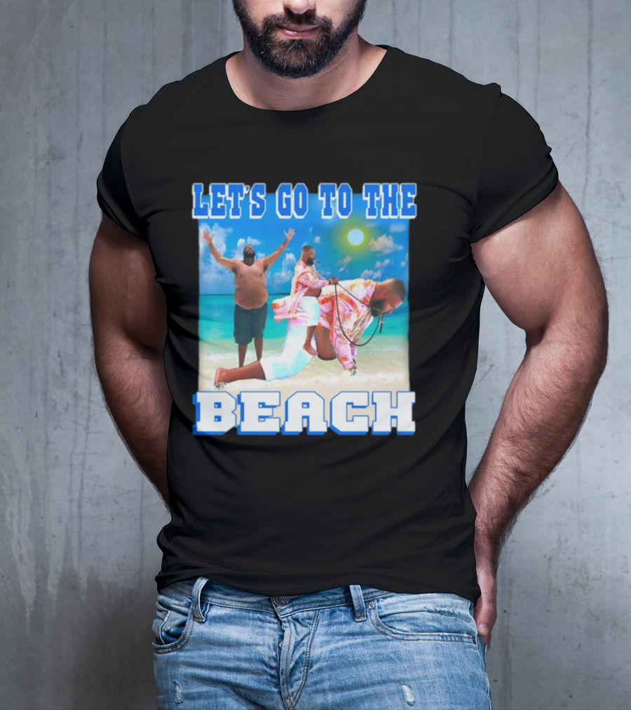 LET'S GO TO THE BEACH DJ KHALED BEACH SCENE WITH FLOATING AND JOYFUL POSE T-Shirt