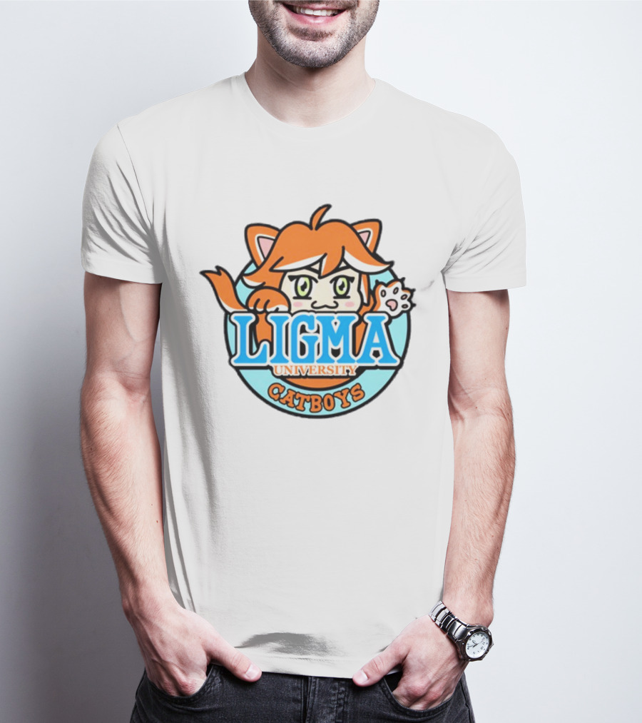Ligma University Catboys Anime Style Mascot T-Shirt