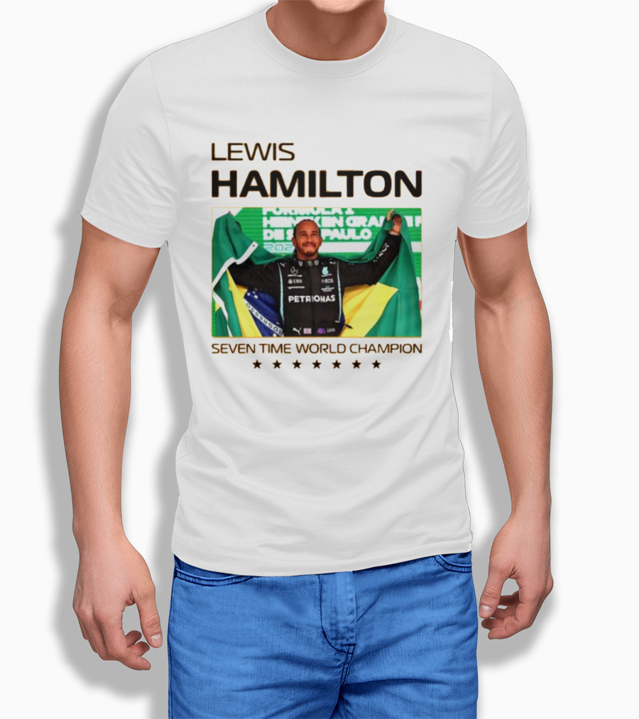 Lewis Hamilton Seven Time World Champion São Paulo Grand Prix T-Shirt