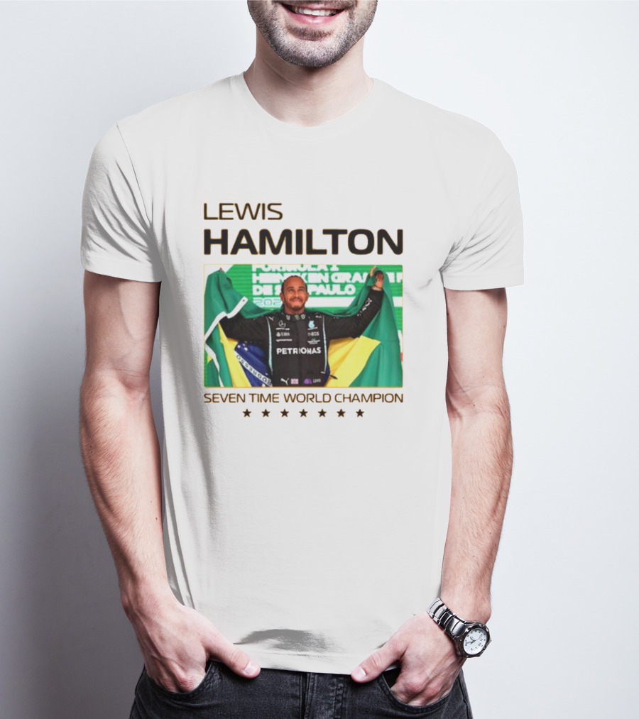 Lewis Hamilton Seven Time World Champion São Paulo Grand Prix T-Shirt