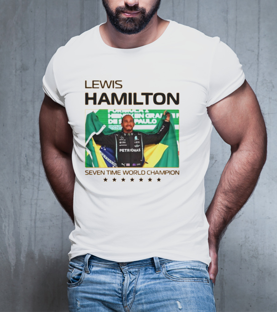 Lewis Hamilton Seven Time World Champion São Paulo Grand Prix T-Shirt