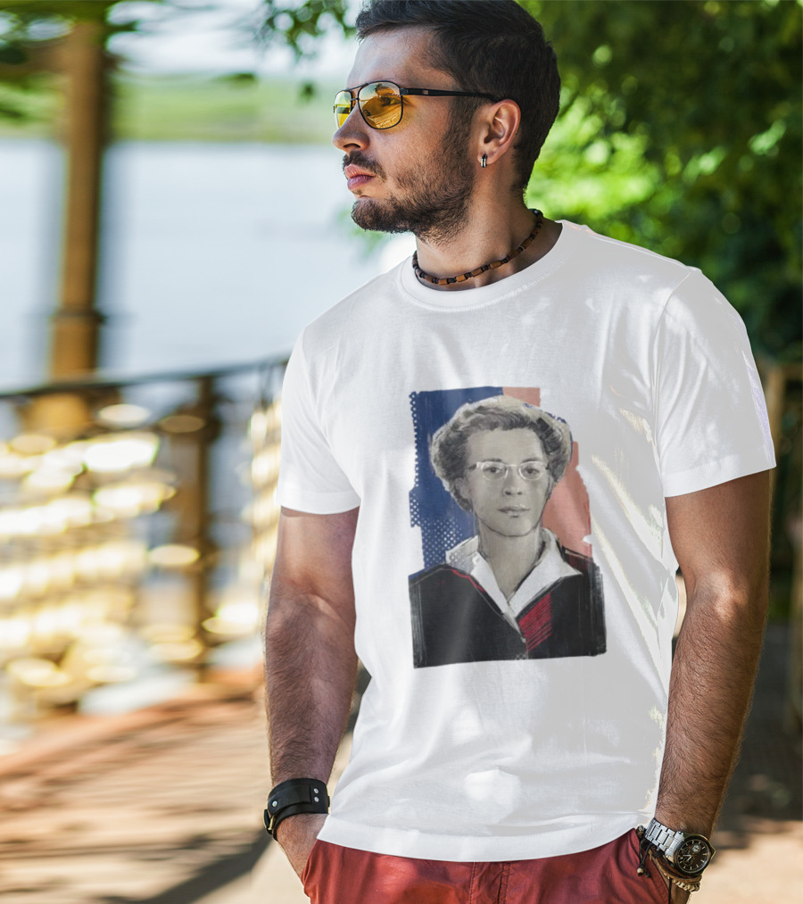 Milada Horáková Portrait With Blue T-Shirt