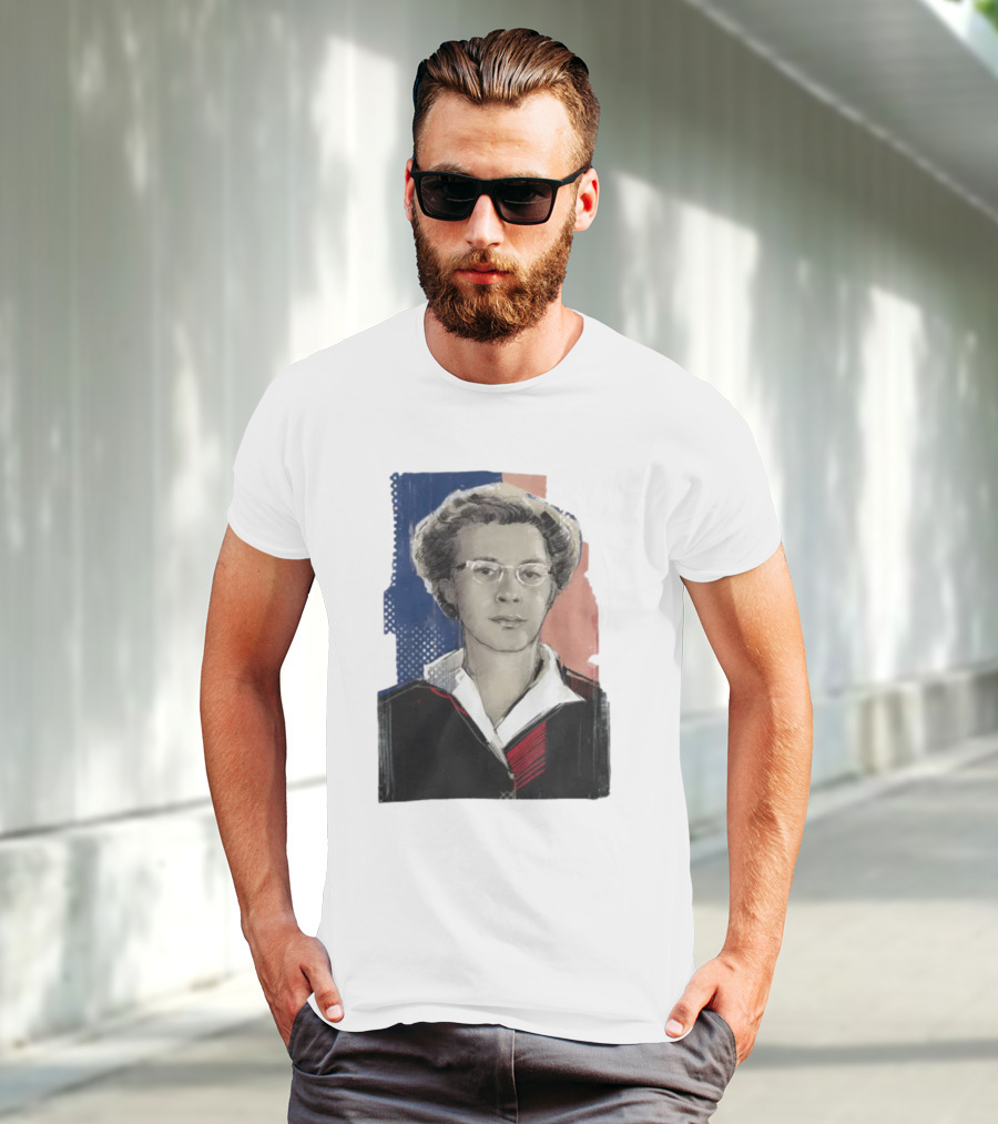 Milada Horáková Portrait With Blue T-Shirt