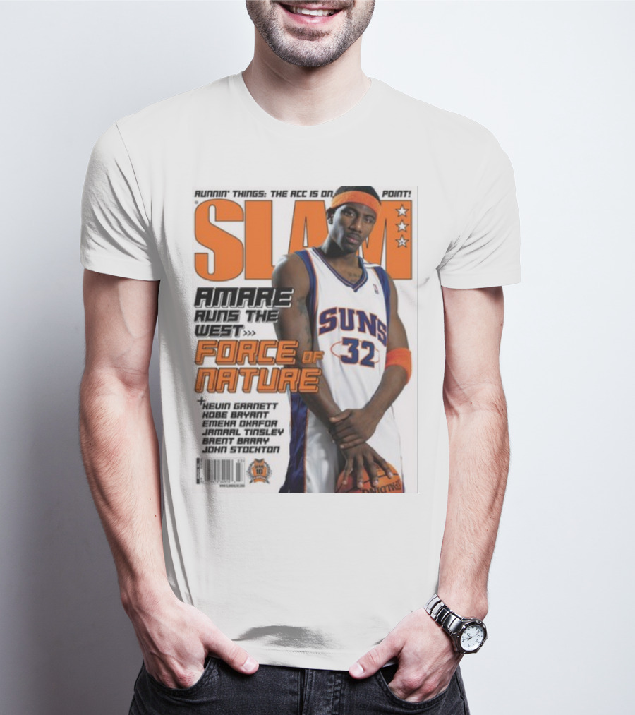 SLAM Amare Runs The West Force Of Nature Suns Basketball Star T-Shirt