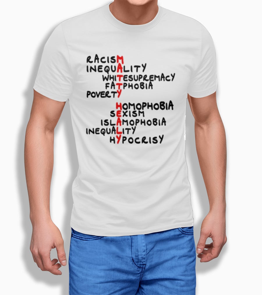Goofy Goober Matty Healy Racism Inequality White Supremacy Fatphobia Poverty Homophobia Sexism Islamophobia Inequality Hypocrisy T-Shirt
