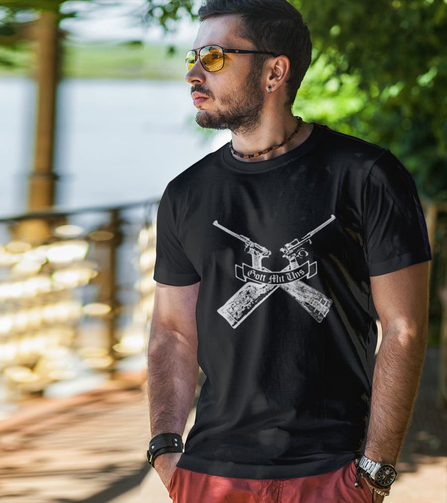 Gott Mit Uns Crossed Rifles T-Shirt