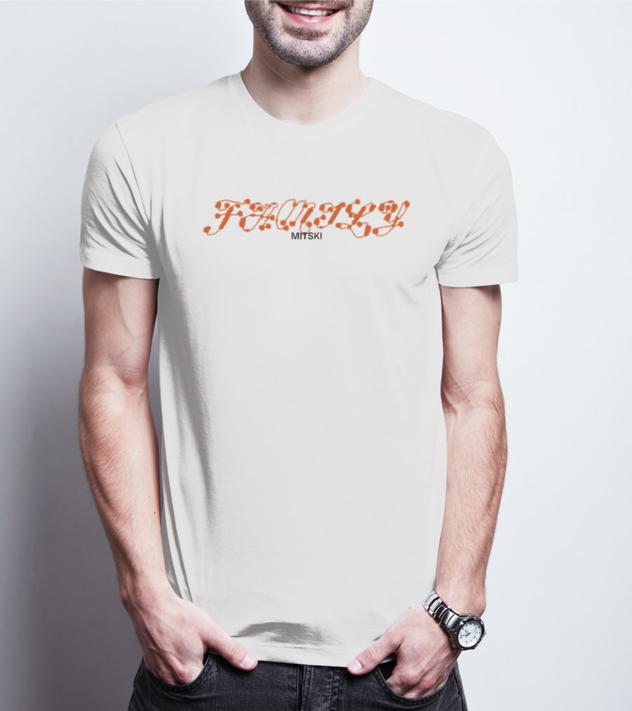 Mitski Family Bold Orange Text T-Shirt