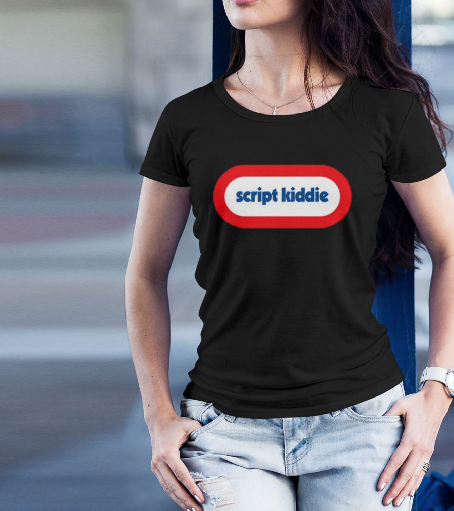 Script Kiddie Retro Logo Gaming Nostalgia T-Shirt