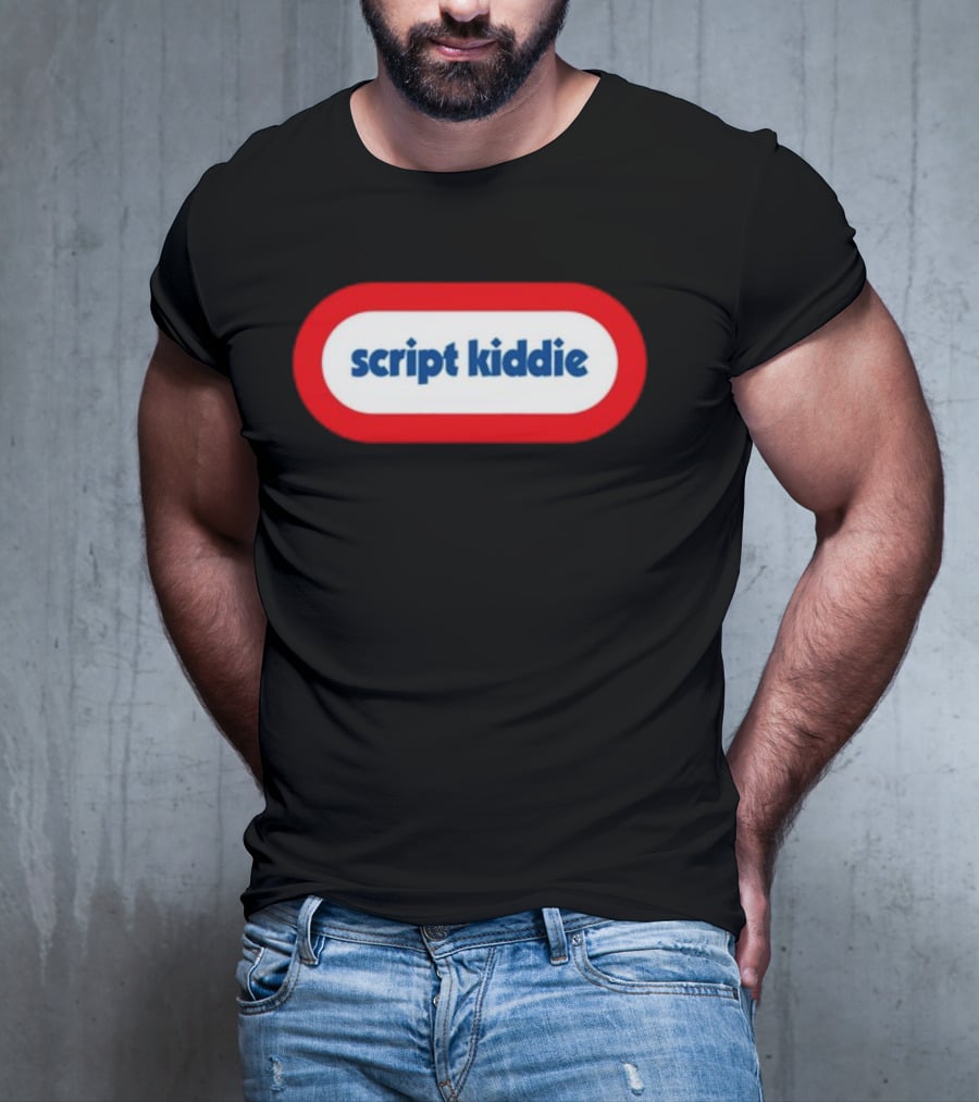 Script Kiddie Retro Logo Gaming Nostalgia T-Shirt