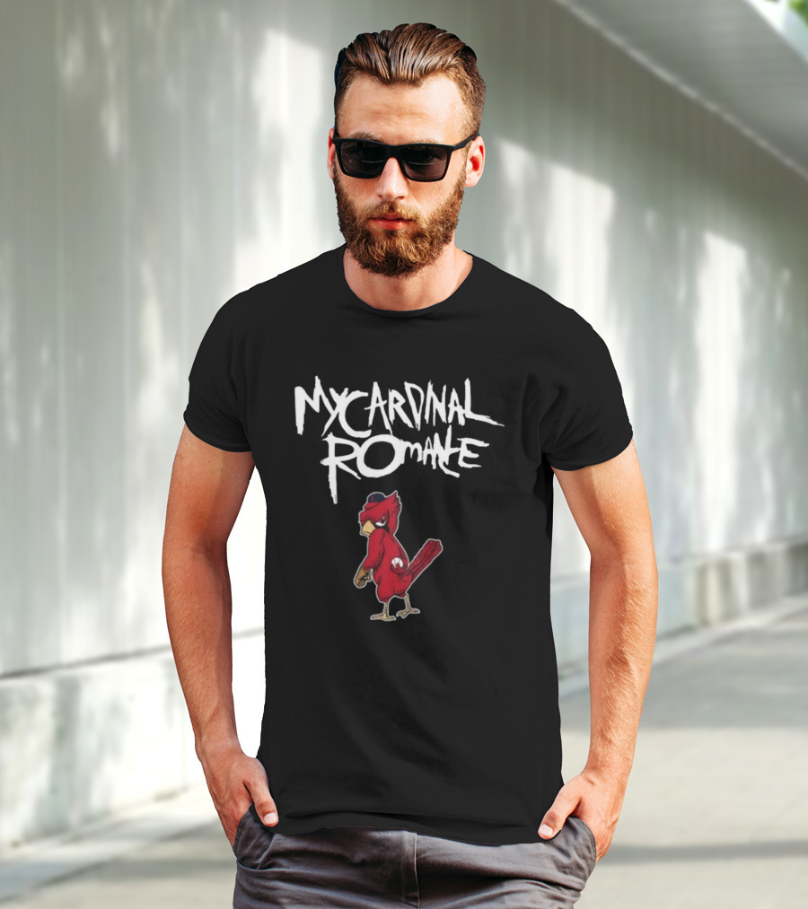 St Louis Cardinals My Cardinal Romance Bird Baseball Fan Mashup T-Shirt