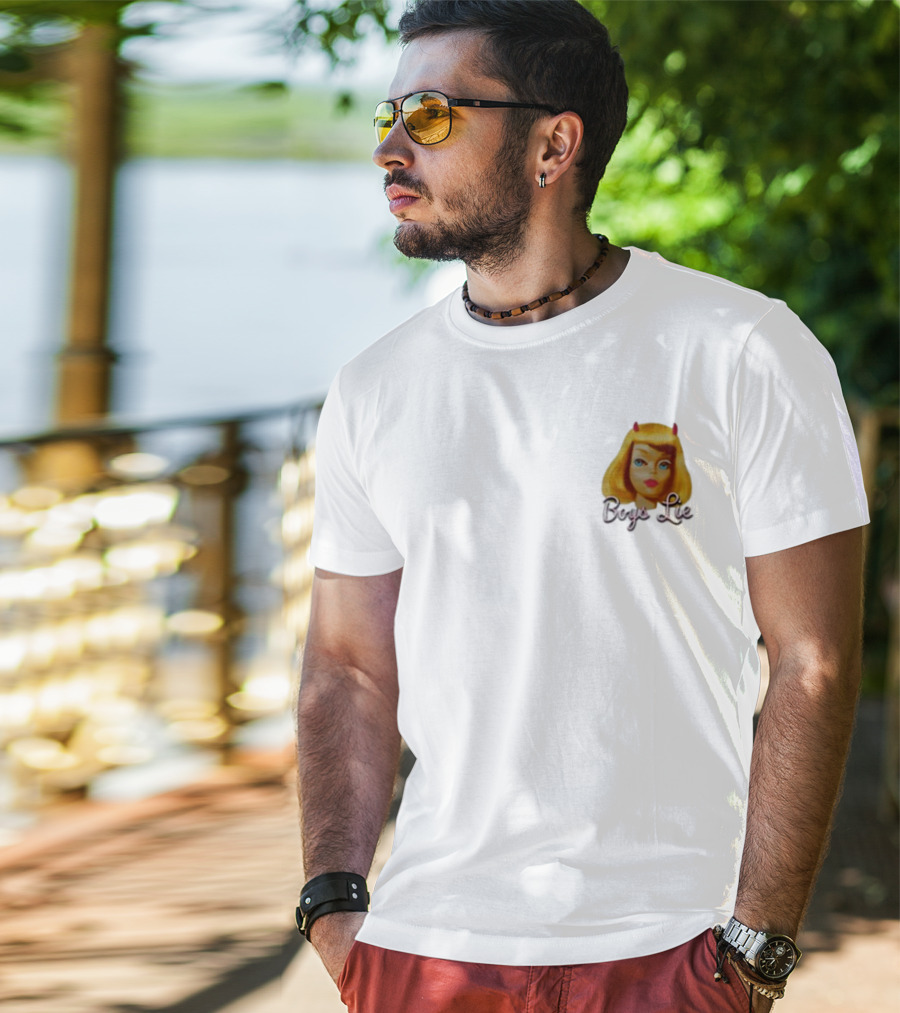 Boys Lie Blonde Devil Girl T-Shirt