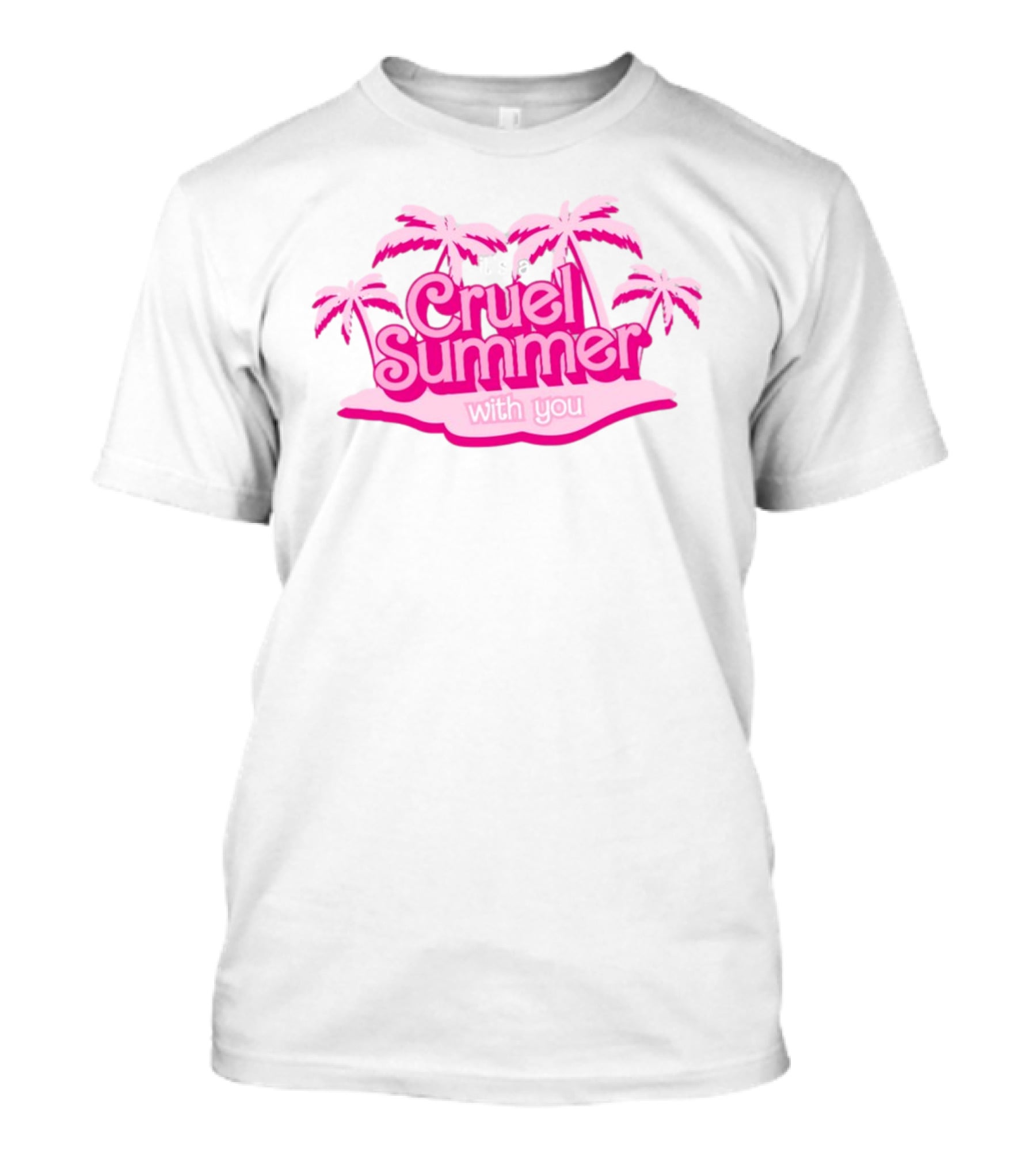It's A Cruel Summer With You Pink Palm Trees T-Shirt