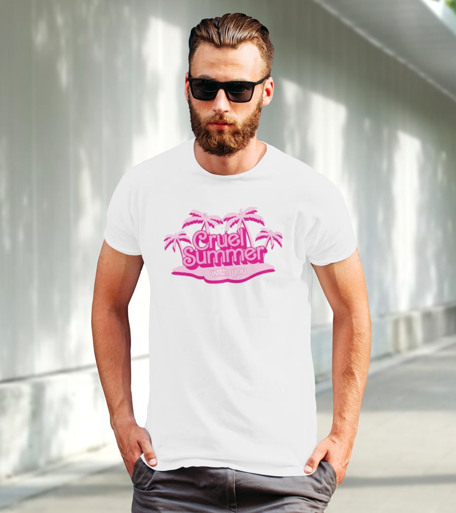 It's A Cruel Summer With You Pink Palm Trees T-Shirt