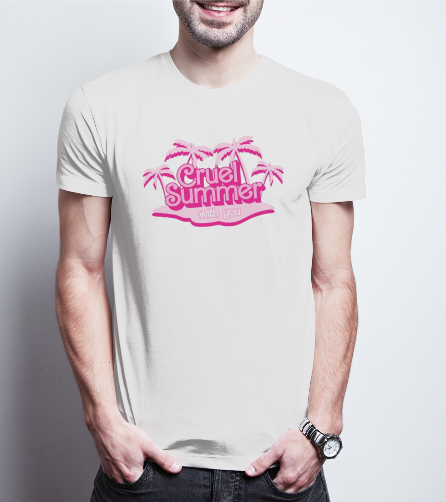 It's A Cruel Summer With You Pink Palm Trees T-Shirt