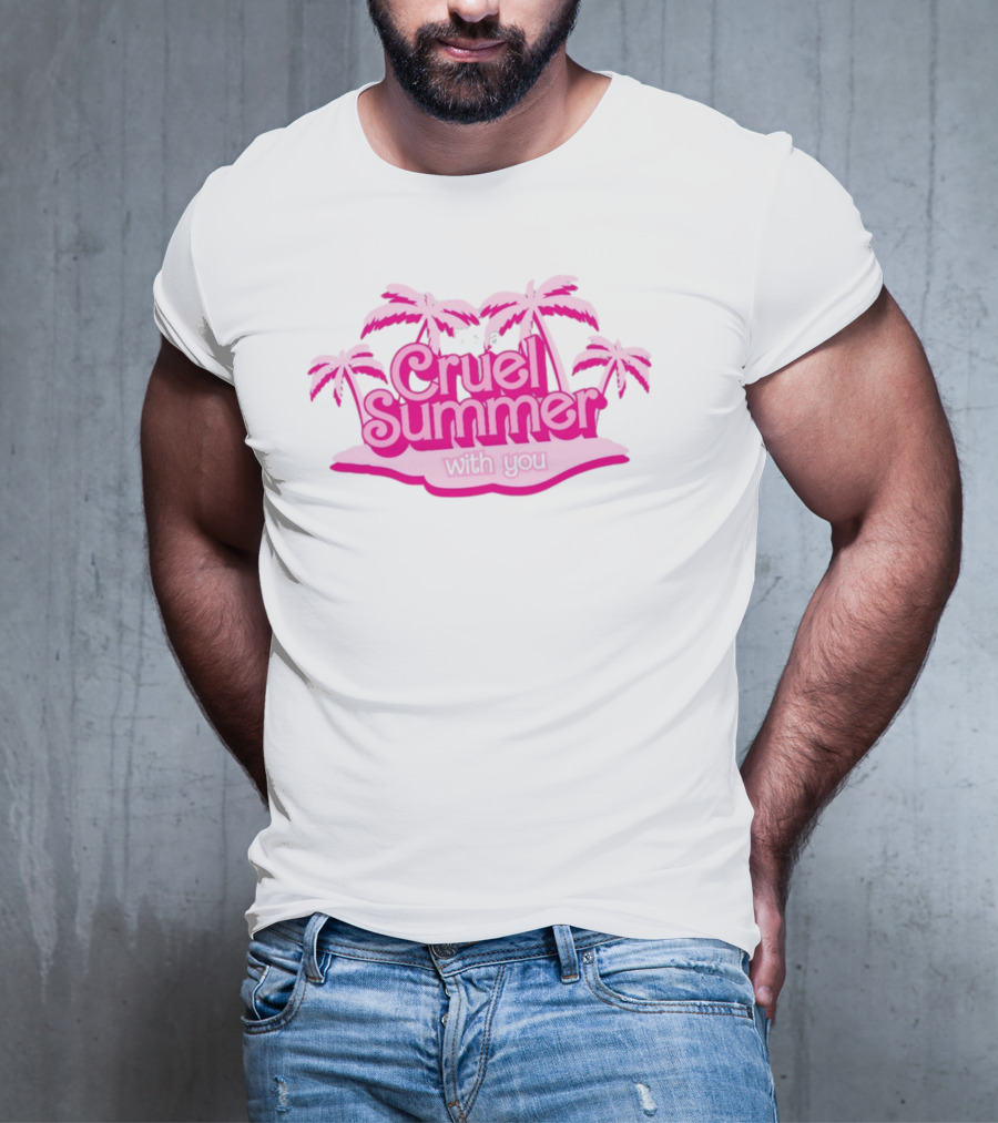 It's A Cruel Summer With You Pink Palm Trees T-Shirt