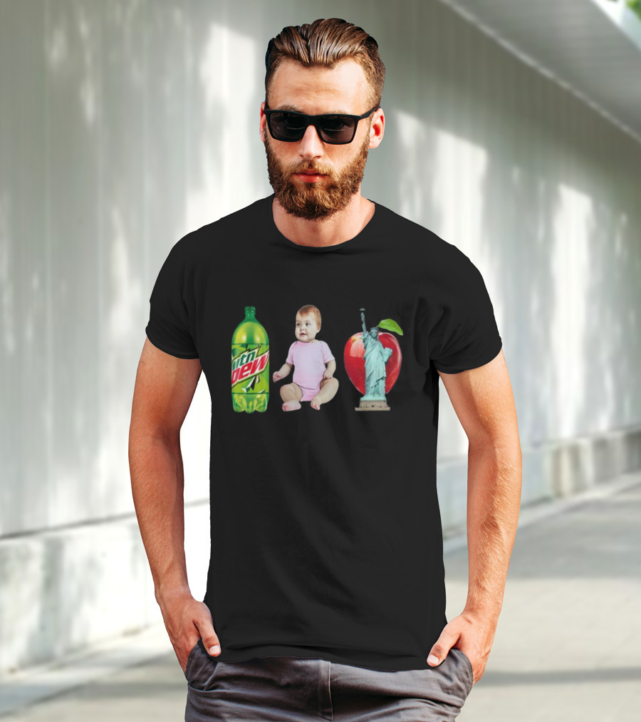 Mtn Dew Baby Apple Liberty Statue T-Shirt