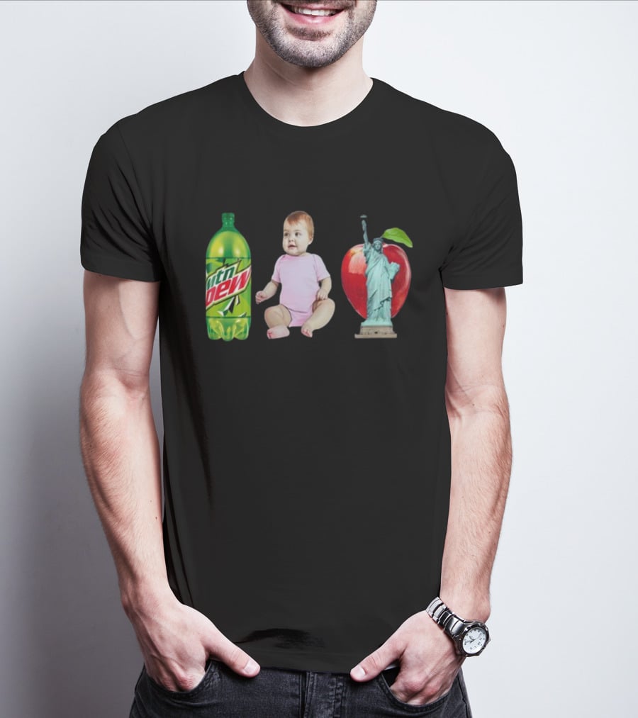Mtn Dew Baby Apple Liberty Statue T-Shirt