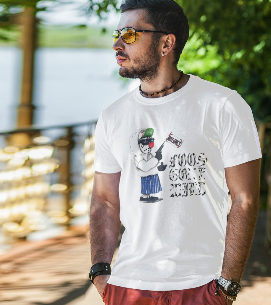 Foos Gone Wild Clown Bandit With Los Angeles Flag T-Shirt