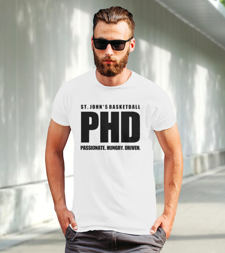 St. John's Basketball PHD Passionate Hungry Driven T-Shirt