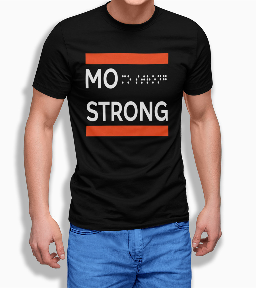MO STRONG Braille Text T-Shirt