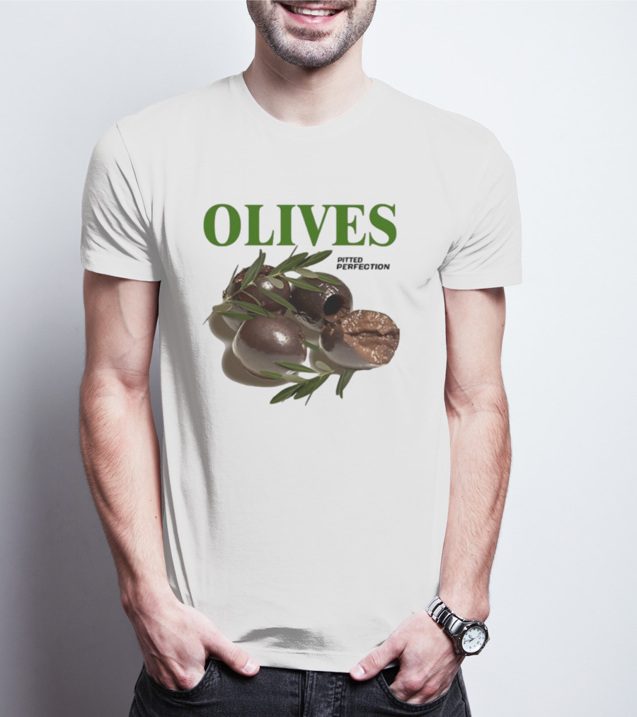 Olives Pitted Perfection Middleclassfancy Perfect In A Drink On A Plate T-Shirt