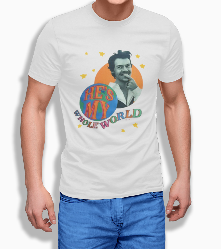 Harry He's My Whole World Stars T-Shirt