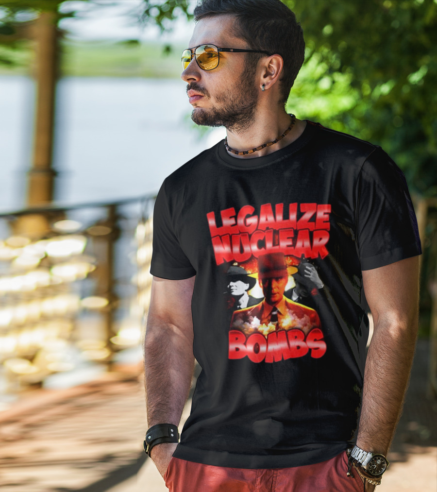 Legalize Nuclear Bombs Gangster Aesthetic With Explosive Imagery By Designedbytheboys T-Shirt